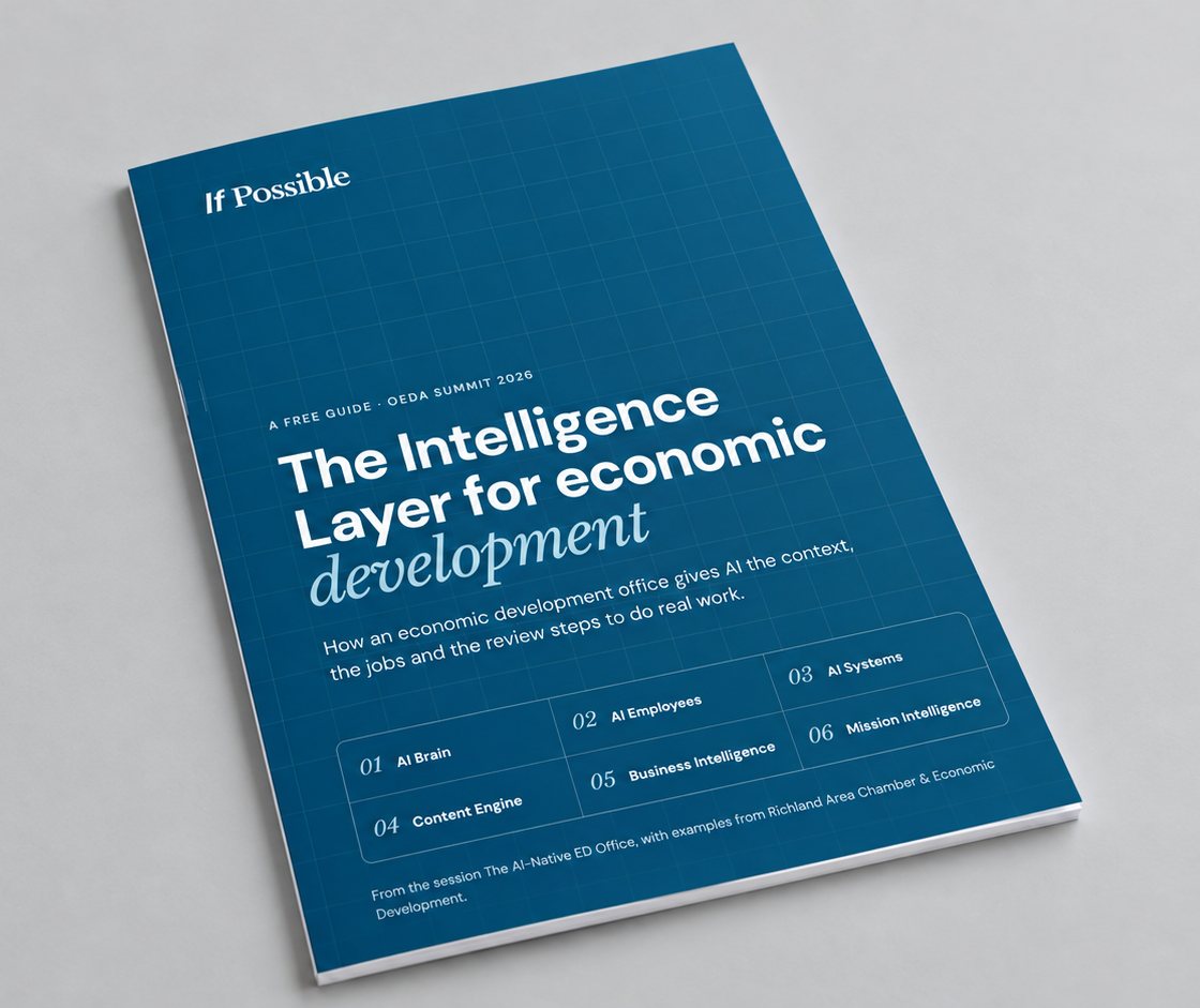 Cover of The Intelligence Layer for Economic Development, a free 11-page guide from If Possible